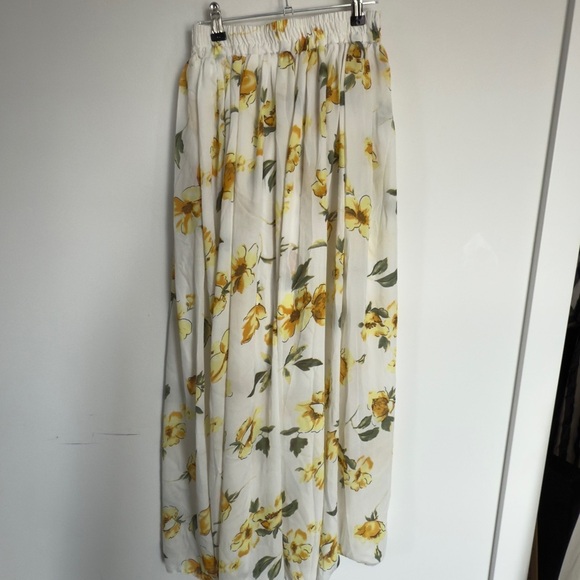 Women’s White Maxi Skirt with Yellow Floral Print - Picture 5 of 5
